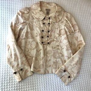 Elevenses Beige Floral Women's Blazer